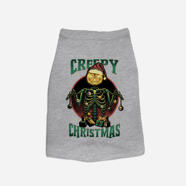 A Creepy Christmas-cat basic pet tank-Studio Mootant