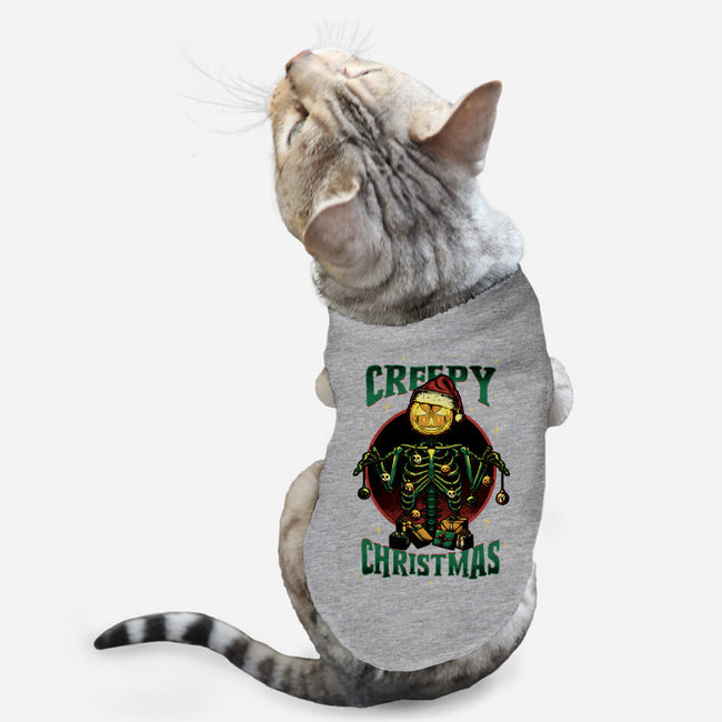 A Creepy Christmas-cat basic pet tank-Studio Mootant