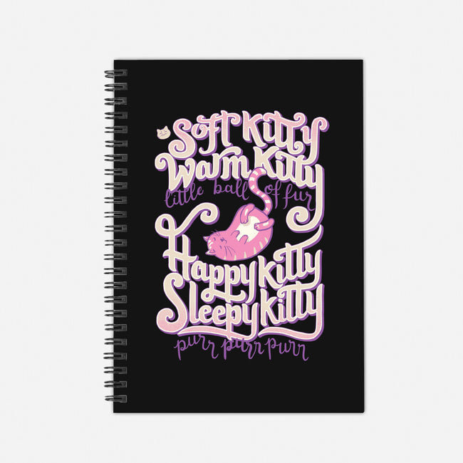 Soft Kitty Warm Kitty-none dot grid notebook-Studio Mootant
