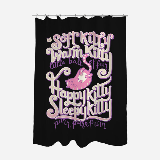 Soft Kitty Warm Kitty-none polyester shower curtain-Studio Mootant