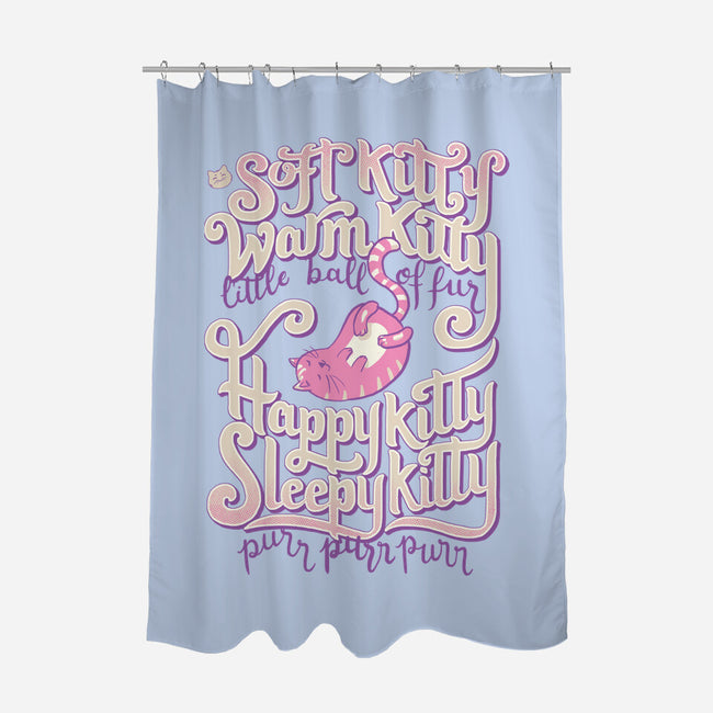 Soft Kitty Warm Kitty-none polyester shower curtain-Studio Mootant