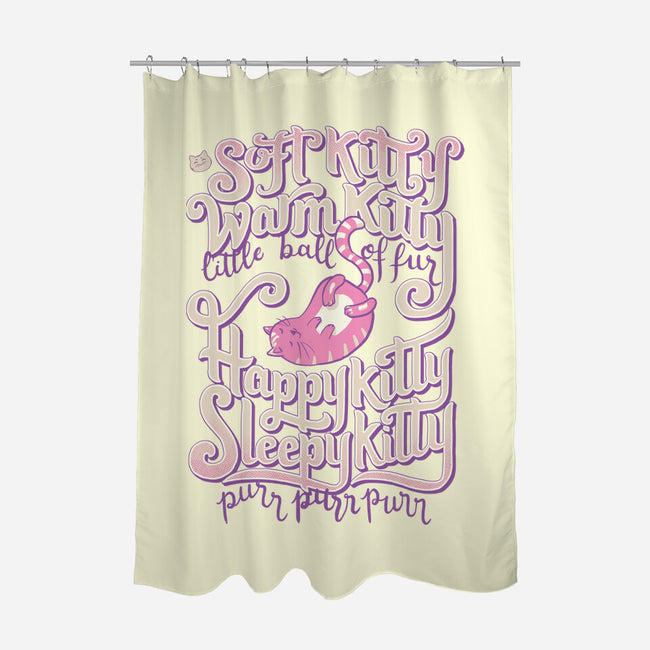 Soft Kitty Warm Kitty-none polyester shower curtain-Studio Mootant