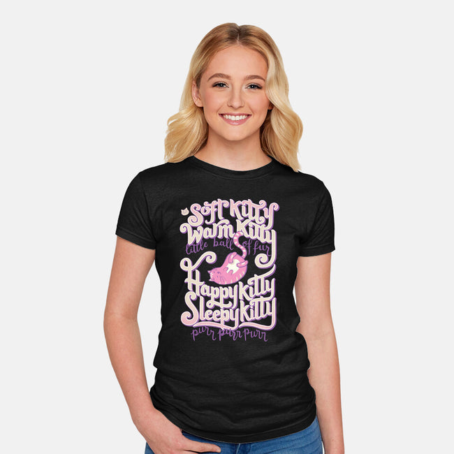 Soft Kitty Warm Kitty-womens fitted tee-Studio Mootant