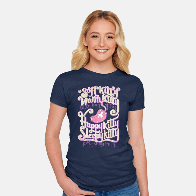 Soft Kitty Warm Kitty-womens fitted tee-Studio Mootant