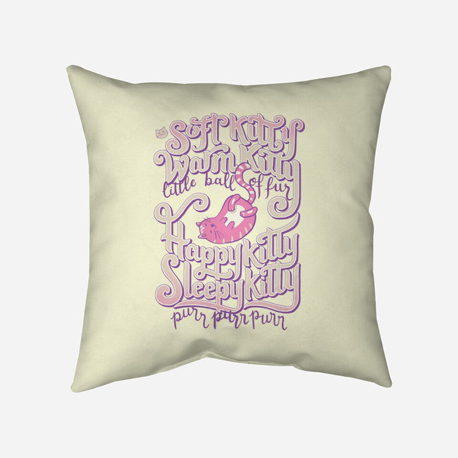 Soft Kitty Warm Kitty-none removable cover throw pillow-Studio Mootant