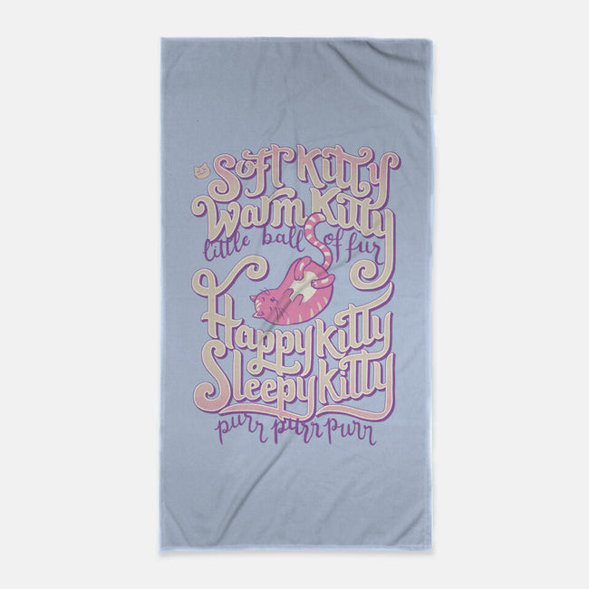 Soft Kitty Warm Kitty-none beach towel-Studio Mootant