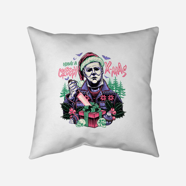 Creepy Christmas-none removable cover throw pillow-momma_gorilla