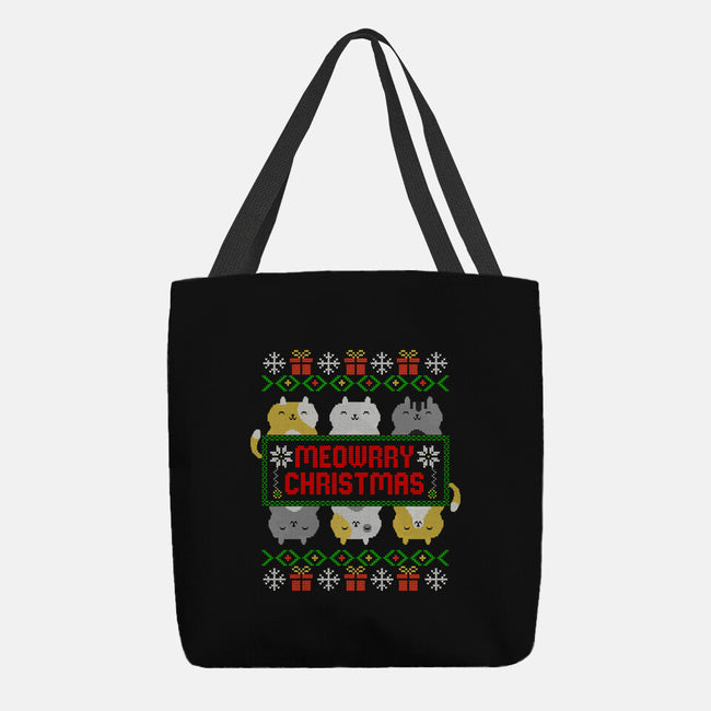 A Meowrry Christmas-none basic tote bag-NMdesign