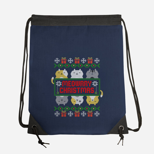 A Meowrry Christmas-none drawstring bag-NMdesign