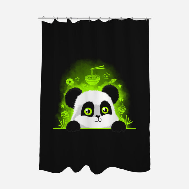 Inside A Panda Mind-none polyester shower curtain-erion_designs