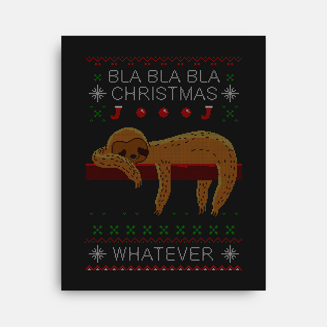 Bla Bla Bla Christmas-none stretched canvas-erion_designs
