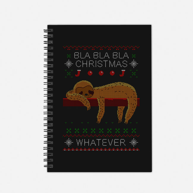 Bla Bla Bla Christmas-none dot grid notebook-erion_designs