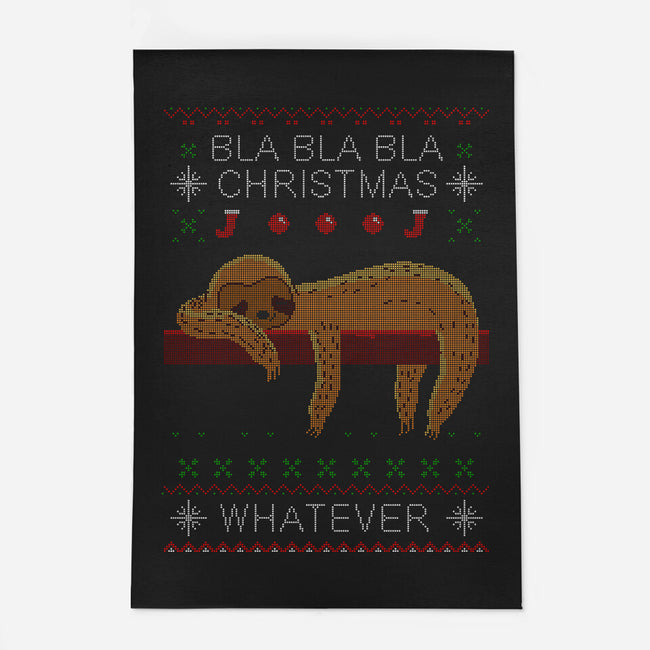 Bla Bla Bla Christmas-none indoor rug-erion_designs