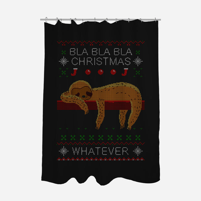 Bla Bla Bla Christmas-none polyester shower curtain-erion_designs