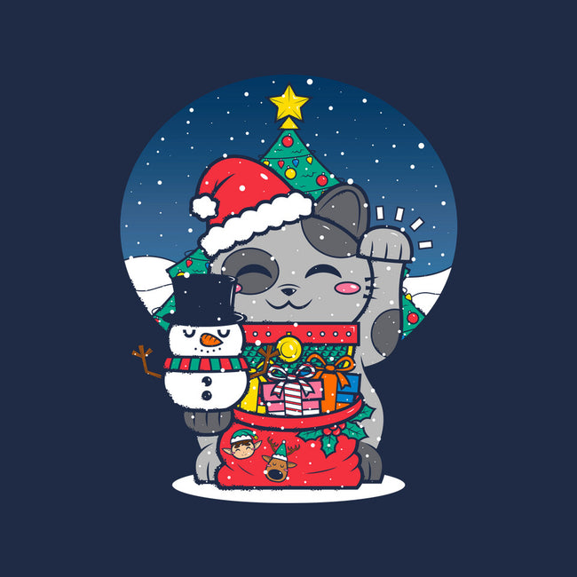 Lucky Christmas Cat-none fleece blanket-krisren28