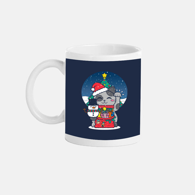 Lucky Christmas Cat-none mug drinkware-krisren28