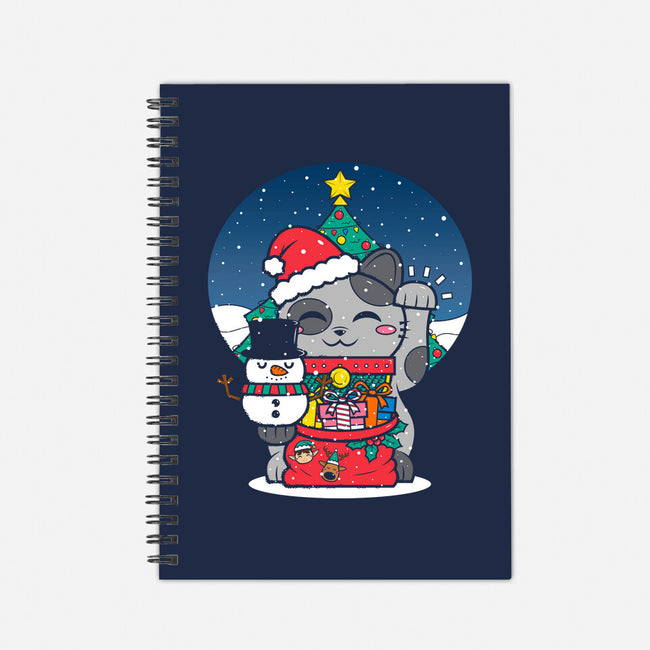 Lucky Christmas Cat-none dot grid notebook-krisren28