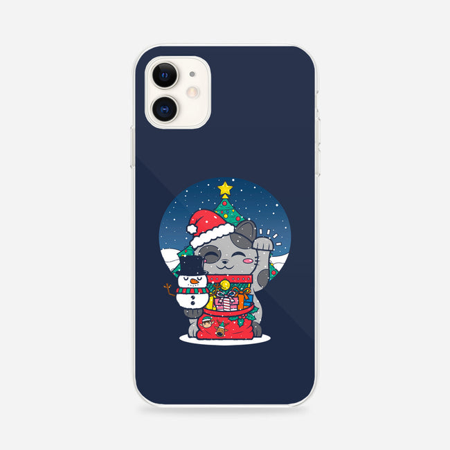 Lucky Christmas Cat-iphone snap phone case-krisren28
