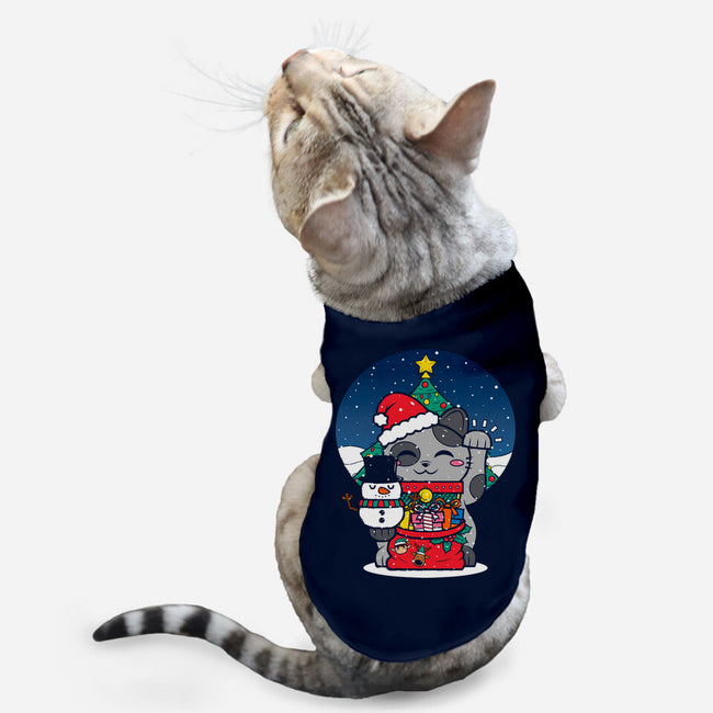 Lucky Christmas Cat-cat basic pet tank-krisren28