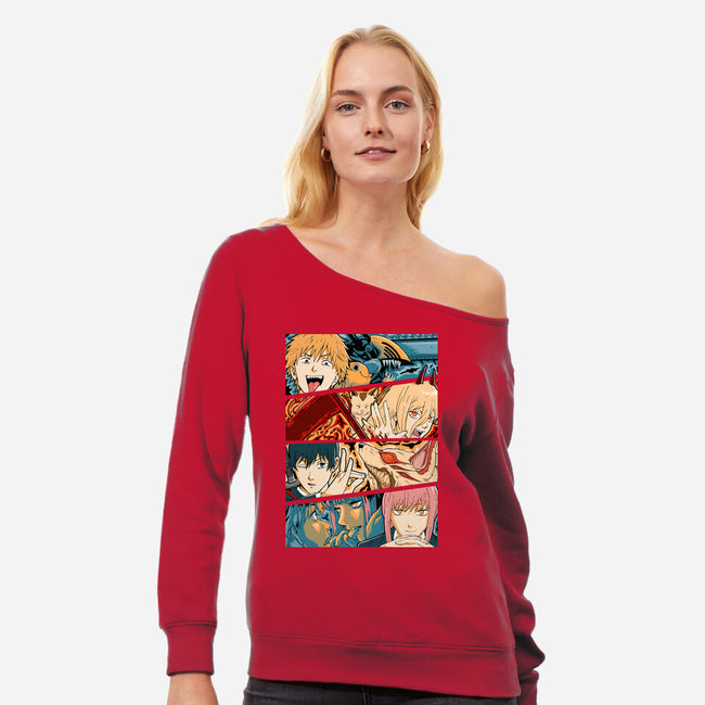 Hunters-womens off shoulder sweatshirt-Andriu