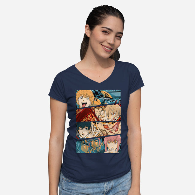 Hunters-womens v-neck tee-Andriu