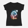 Mars Storm-womens v-neck tee-kharmazero