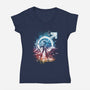 Mars Storm-womens v-neck tee-kharmazero