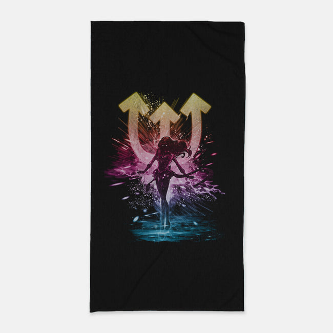 Neptune Storm-none beach towel-kharmazero