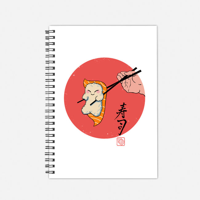 Happy Sushi-none dot grid notebook-vp021