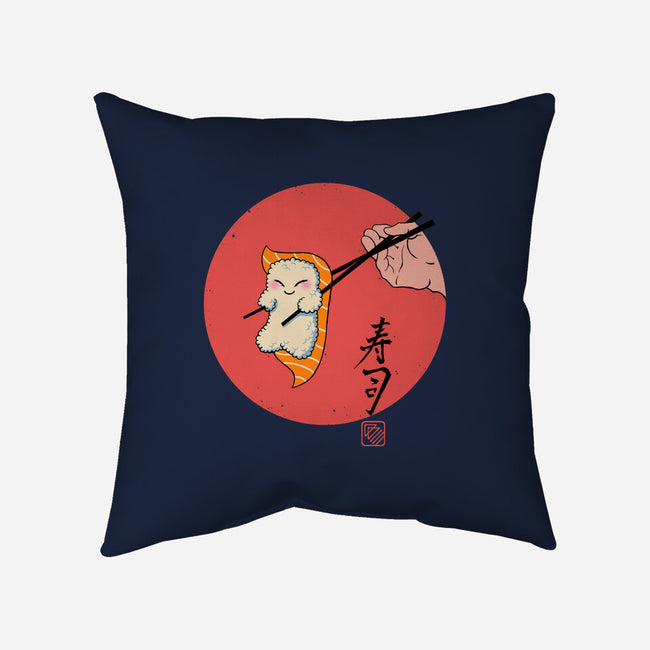 Happy Sushi-none removable cover throw pillow-vp021