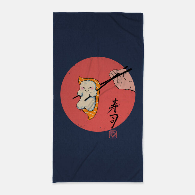 Happy Sushi-none beach towel-vp021