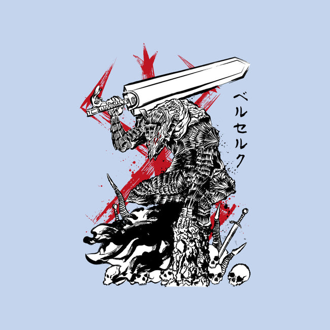 Lone Swordsman Sumi-e-none glossy sticker-DrMonekers