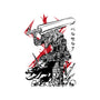 Lone Swordsman Sumi-e-none adjustable tote bag-DrMonekers