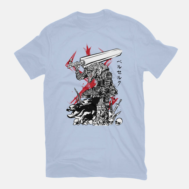 Lone Swordsman Sumi-e-unisex basic tee-DrMonekers