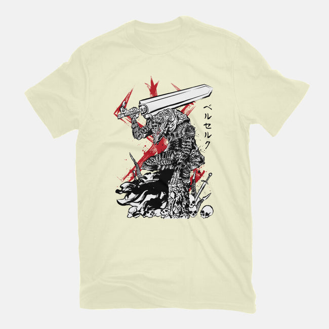 Lone Swordsman Sumi-e-mens basic tee-DrMonekers