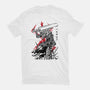 Lone Swordsman Sumi-e-mens heavyweight tee-DrMonekers