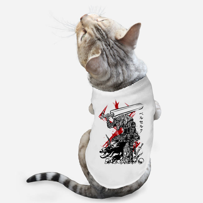 Lone Swordsman Sumi-e-cat basic pet tank-DrMonekers