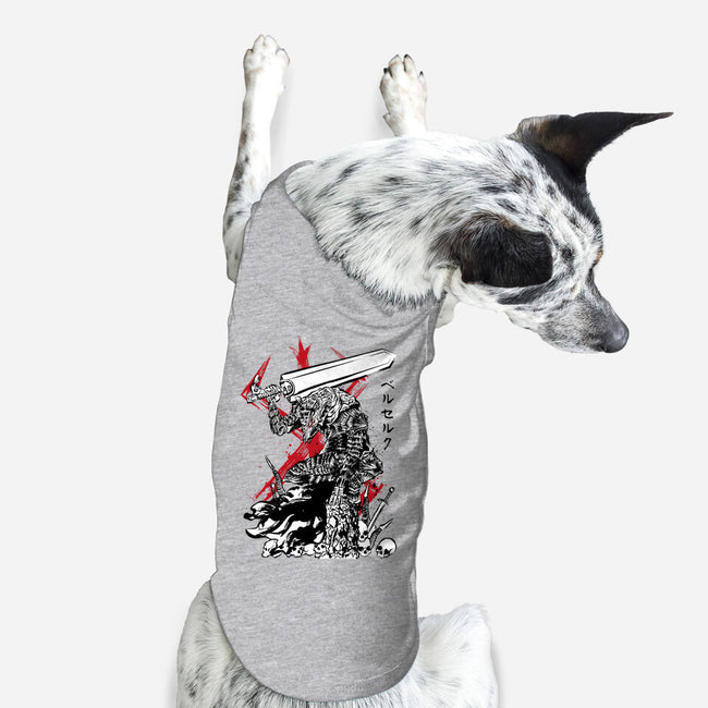 Lone Swordsman Sumi-e-dog basic pet tank-DrMonekers