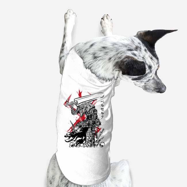 Lone Swordsman Sumi-e-dog basic pet tank-DrMonekers