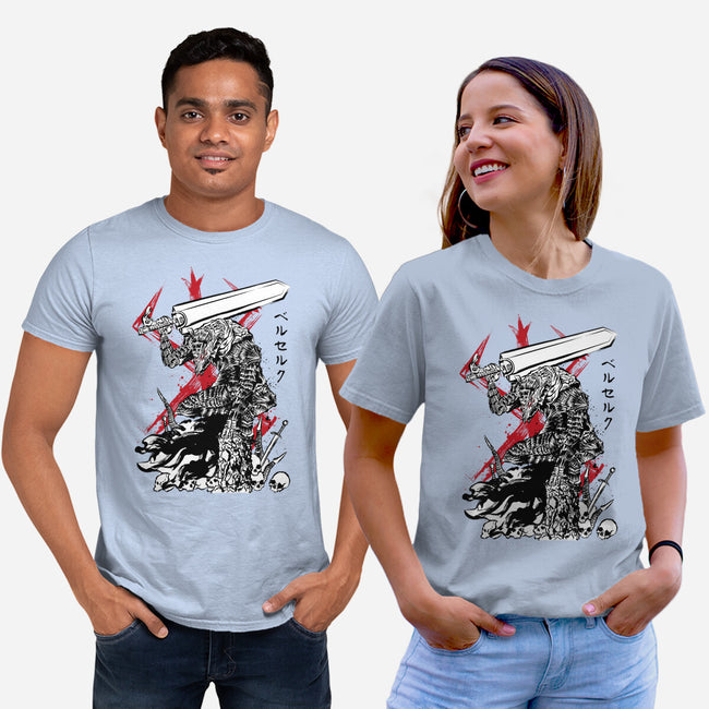 Lone Swordsman Sumi-e-unisex basic tee-DrMonekers