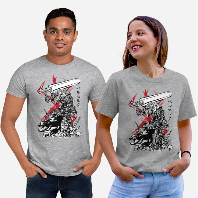 Lone Swordsman Sumi-e-unisex basic tee-DrMonekers