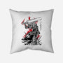 Lone Swordsman Sumi-e-none removable cover w insert throw pillow-DrMonekers