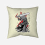 Lone Swordsman Sumi-e-none removable cover throw pillow-DrMonekers