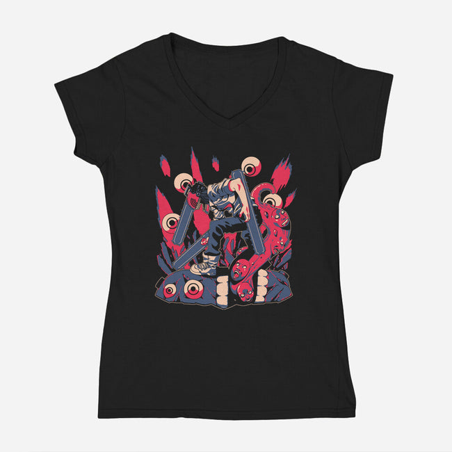 End Of Existence-womens v-neck tee-1Wing