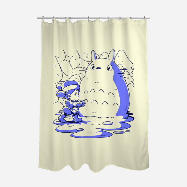 My Neighbor Snowman-none polyester shower curtain-estudiofitas