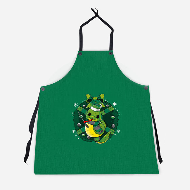 Green Wreath-unisex kitchen apron-Vallina84