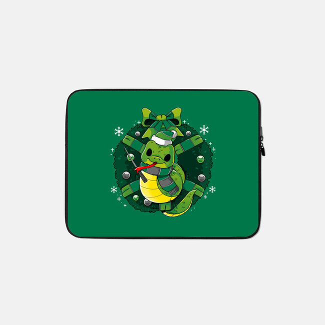 Green Wreath-none zippered laptop sleeve-Vallina84