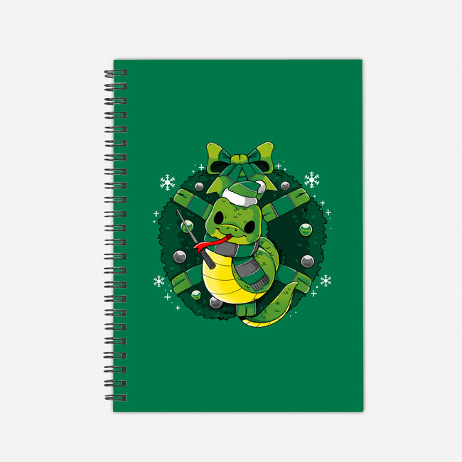 Green Wreath-none dot grid notebook-Vallina84