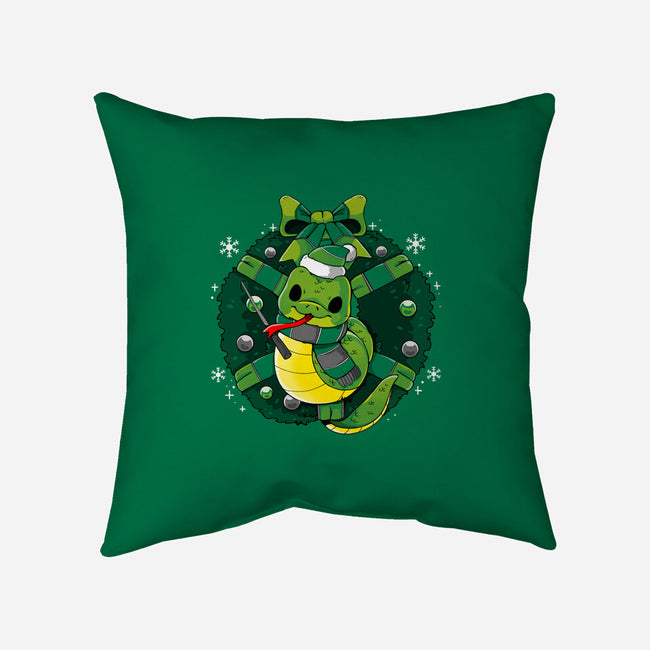 Green Wreath-none removable cover throw pillow-Vallina84