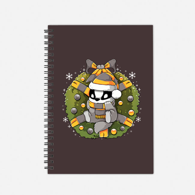 Yellow Wreath-none dot grid notebook-Vallina84